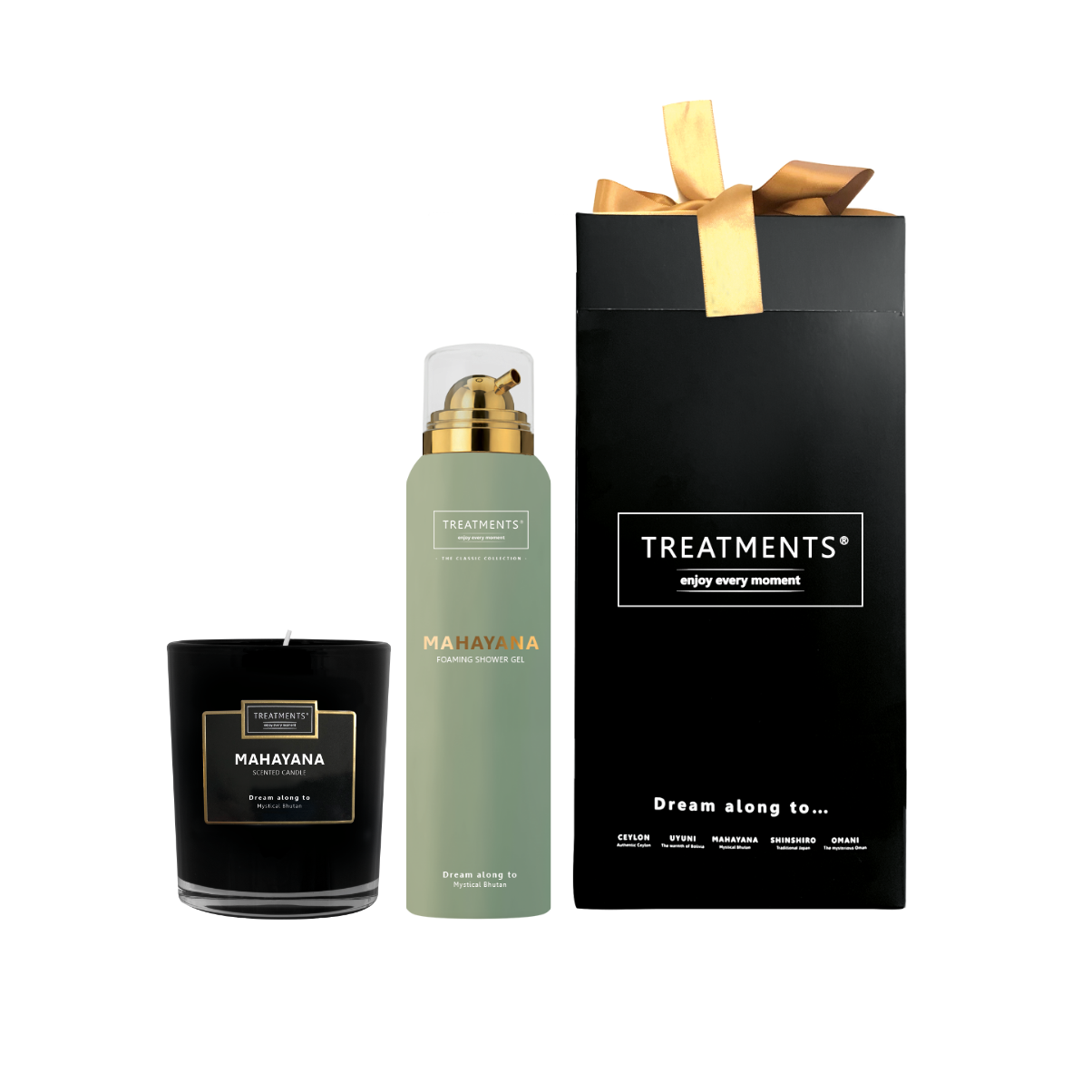 Treatments® - Geschenkbox Duschschaum &amp; Kerze - Mahayana